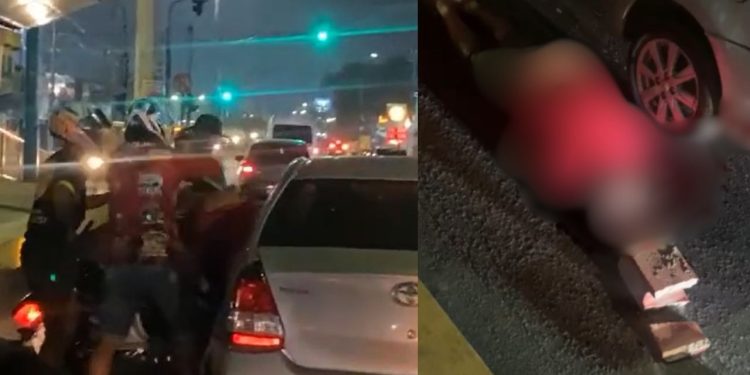 Dois vídeos divulgados nas redes sociais mostram o momento em um que o motorista de um carro, ainda não. Veja