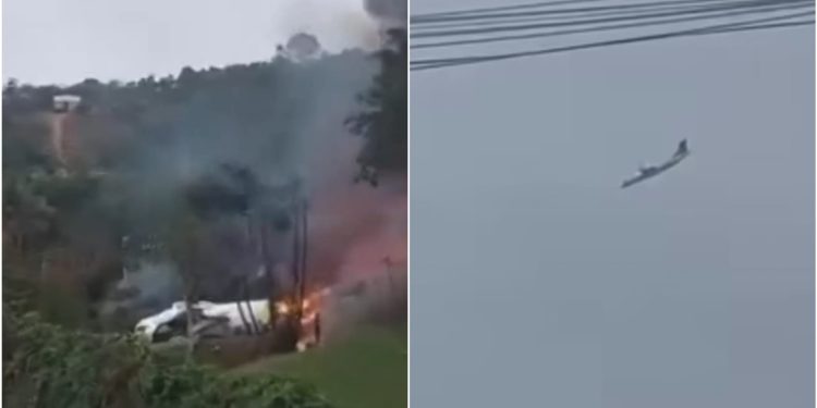 URGENTE: Avião cai com 62 pessoas; cenas fortes