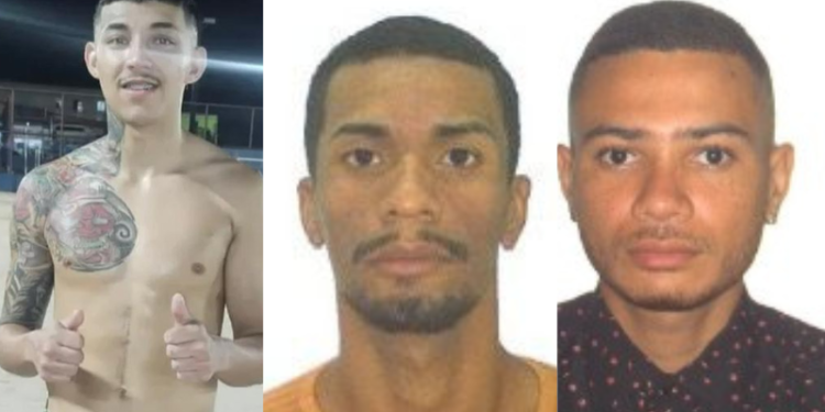 Klinger Luan Ferreira Costa, o “Ferreirinha”, Francisco de Oliveira Galvão Neto e Ayan Ferreira de Souza. Polícia