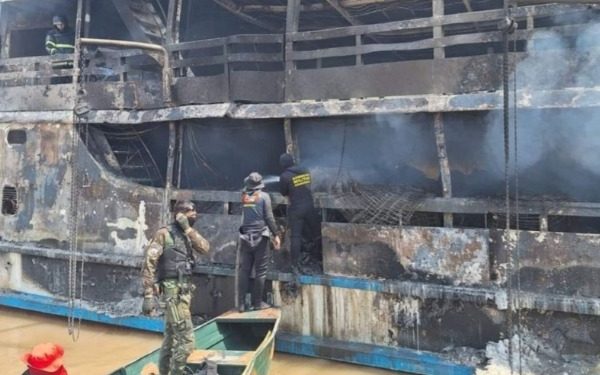 Encontrado mais um corpo de vítima de incêndio em embarcação no AM