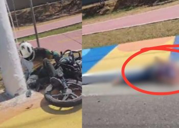 Motociclista faz manobra irregular e mata passageira em acidente na Ponta Negra