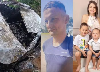 Por não aceitar divórcio, homem mata a mulher e os filhos carbonizados dentro de carro