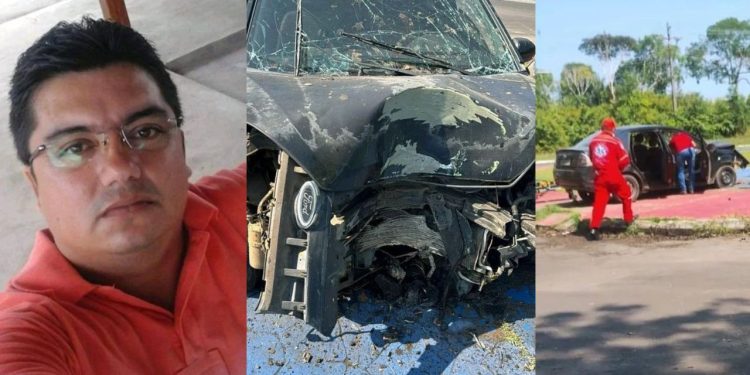 Enquanto dirigia, homem infarta e colide em estrutura no interior do Amazonas