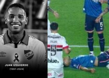 Morre Juan Izquierdo, zagueiro do Nacional, após passar mal em partida contra o São Paulo
