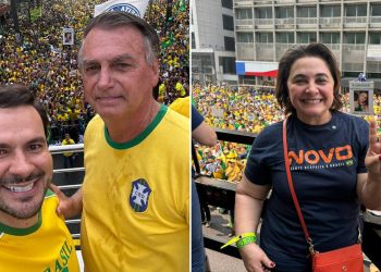 Capitão Alberto Neto e Professora Maria do Carmo participam de ato democrático da direita no 7 de setembro