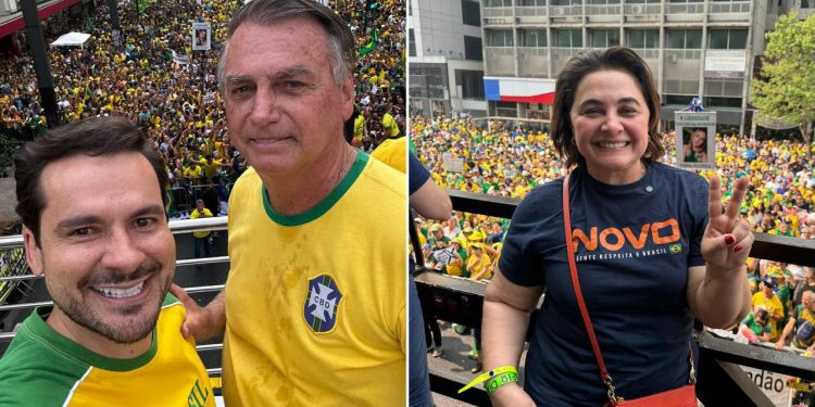 Capitão Alberto Neto e Professora Maria do Carmo participam de ato democrático da direita no 7 de setembro