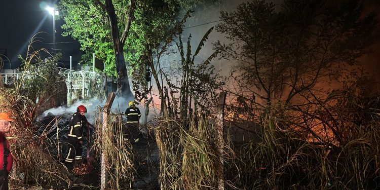 Incêndio atinge área de mata no Distrito Industrial, em Manaus