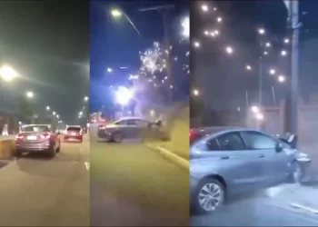 Motorista embriagado causa acidente e colide em poste no Parque das Laranjeiras