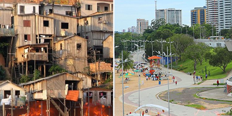 Miséria e fogo cercam Manaus