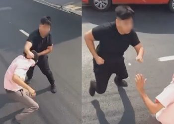 Homem sai no soco com motorista de ônibus durante briga de trânsito em Manaus