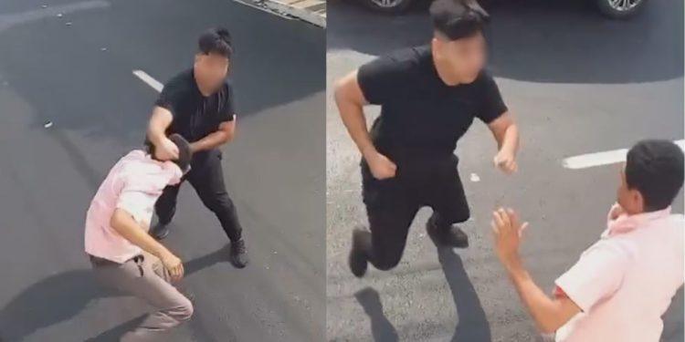 Homem sai no soco com motorista de ônibus durante briga de trânsito em Manaus