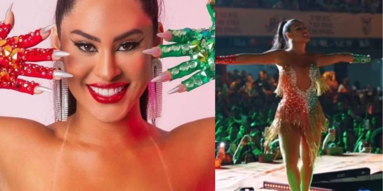 Com look deslumbrante, Isabelle Nogueira é anunciada como Musa da Grande Rio