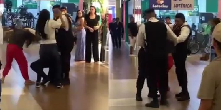 Mulheres agridem segurança dentro de shopping em Manaus
