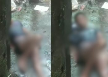 Vídeo mostra usuária de drogas ainda viva e se rebatendo após pegar dois tiros em Manaus