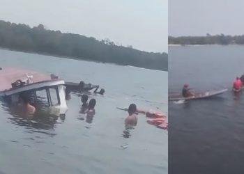 Vídeo: Embarcação afunda com 7 pessoas da mesma família no Amazonas; bebê ficou ferido