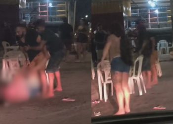 Vídeo revoltante mostra mulher levando socos e chutes de homem na zona leste de Manaus