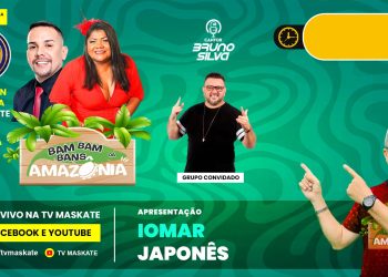 Bruno Silva, Márcia Siqueira e Clenilson Nogueira no BamBamBans da Amazônia