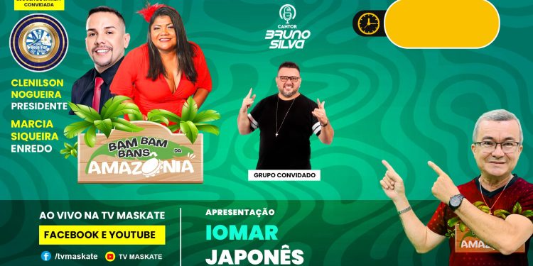 Bruno Silva, Márcia Siqueira e Clenilson Nogueira no BamBamBans da Amazônia
