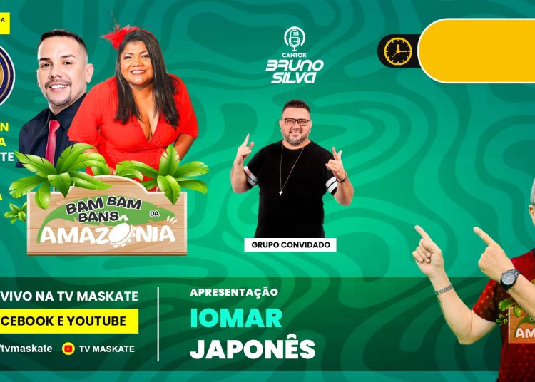 Bruno Silva, Márcia Siqueira e Clenilson Nogueira no BamBamBans da Amazônia