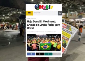 Movimento Cristão de Direita fecha com David Almeida