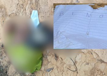 Corpo com rosto desfigurado e desovado em ramal de Manaus com bilhete escrito: ‘Bingo’