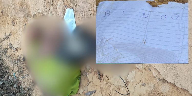 Corpo com rosto desfigurado e desovado em ramal de Manaus com bilhete escrito: ‘Bingo’