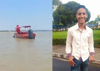 Bombeiros acham corpo de jovem que caiu da canoa junto com a namorada no Amazonas