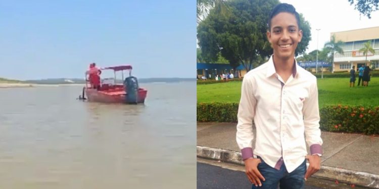 Bombeiros acham corpo de jovem que caiu da canoa junto com a namorada no Amazonas