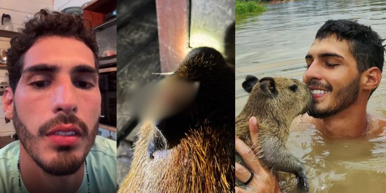 "Tentaram matar a Filó": Agenor denuncia homem que deu 'remada' em capivara no Amazonas