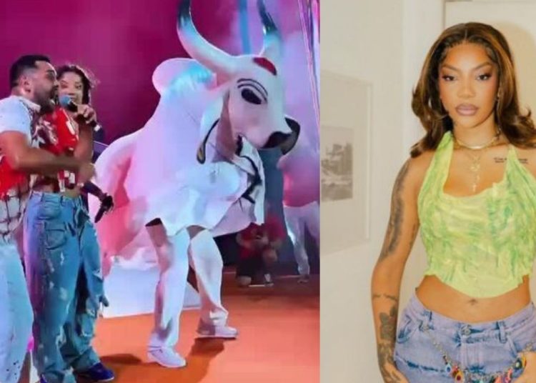 Ludmilla se retrata após usar Boi Garantido “fake” em show na Arena da Amazônia