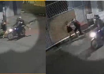 Vídeo: mulher reage e bota assaltantes para correr no bairro São Jorge