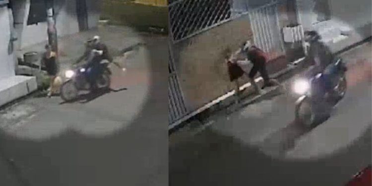 Vídeo: mulher reage e bota assaltantes para correr no bairro São Jorge