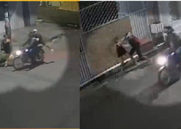 Vídeo: mulher reage e bota assaltantes para correr no bairro São Jorge