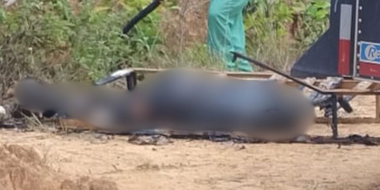 Populares encontram corpo carbonizado em ramal no Tarumã