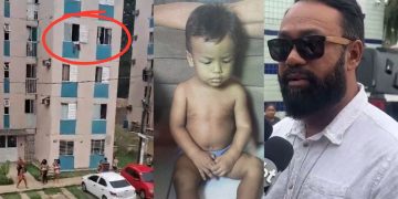 Menino de 2 anos subiu na cama que fica ao lado janela quando caiu do 4º andar,