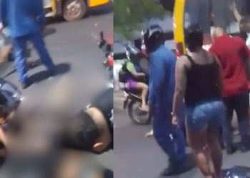 Casal fica ferido após ser atingido por carro em alta velocidade em Manaus