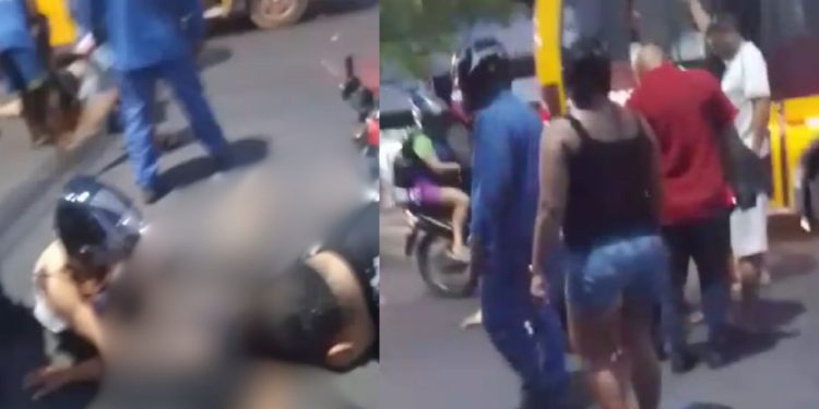 Casal fica ferido após ser atingido por carro em alta velocidade em Manaus