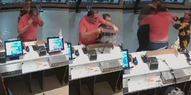 Cliente quebra computador de lanchonete na Djalma e alega péssimo atendimento
