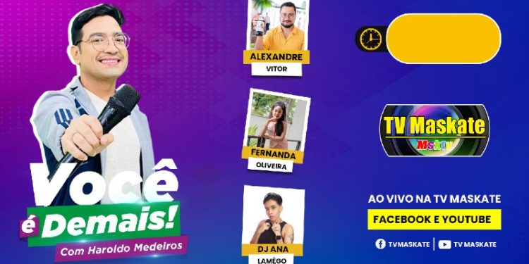 Miss Brasil Infantil Fernanda Oliveira e o empresário Alexandre Vitor no Você é Demais