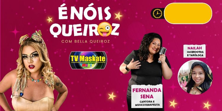 Sacerdotisa Nailah e a cantora Fernanda Sena no É Nós Queiroz