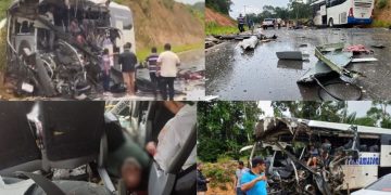 Vídeo forte: acidente entre ônibus e carreta deixa mortos e vários feridos na AM-010