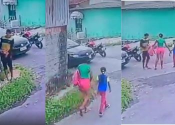 Vídeo: assaltante rouba mochila de criança que voltava da escola em Manaus