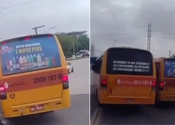 Vídeo: Motoristas de Amarelinhos saem na porrada e fecham rua na zona Leste de Manaus