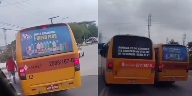 Vídeo: Motoristas de Amarelinhos saem na porrada e fecham rua na zona Leste de Manaus