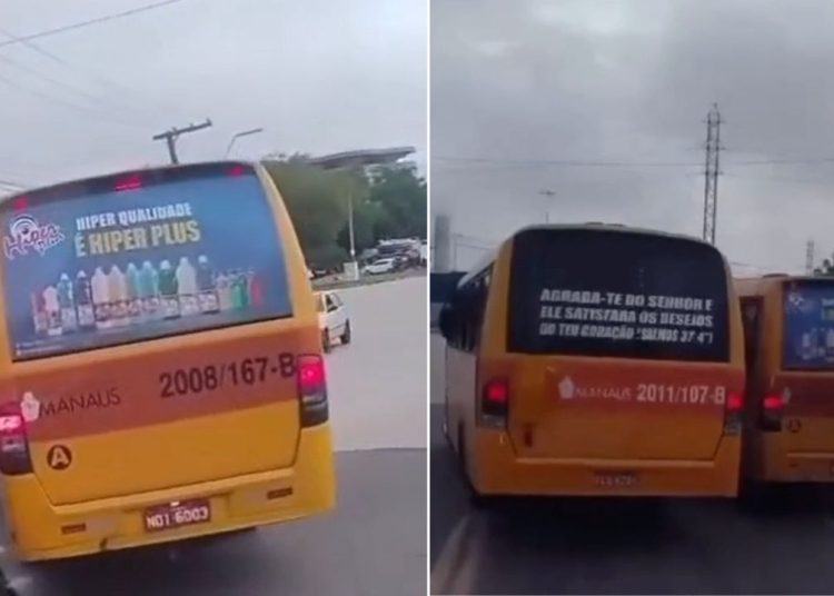 Vídeo: Motoristas de Amarelinhos saem na porrada e fecham rua na zona Leste de Manaus