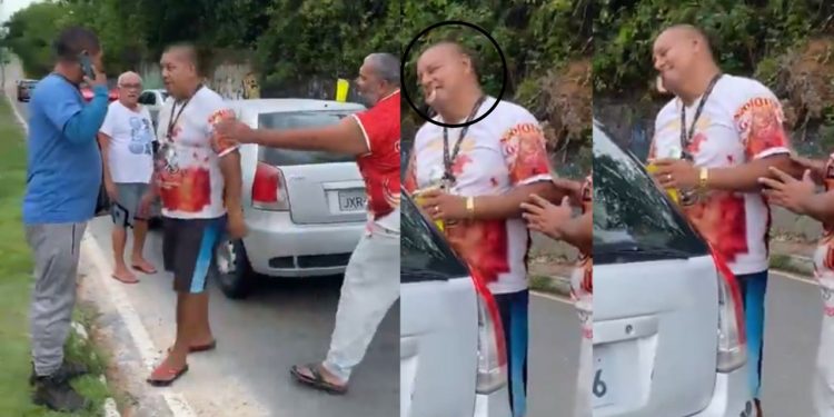 Vídeo: Homem deixa dentadura cair durante briga de trânsito em Manaus