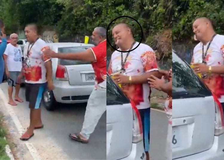 Vídeo: Homem deixa dentadura cair durante briga de trânsito em Manaus