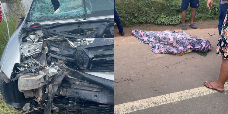 Entregador morre após moto ser atingida por carro que vinha na contramão na AM-070