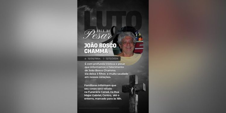 Nota de Pesar: João Bosco Chamma