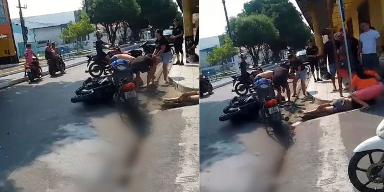 Vídeo: colisão entre motos deixa três feridos; um deles é filho de apresentador do Boi Caprichoso